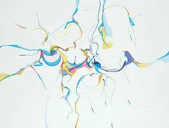 Alex Janvier, Who Will Listen, gouache on paper