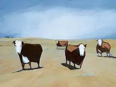 Scott MacKenzie, Cows, 2017, acrylic on canvas