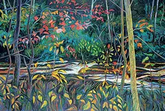 David John More, Water Forms - Middle River, N.B., 1991, oil on canvas