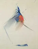 Jean Miotte, Untitled - Blue, Red and Yellow Abstract