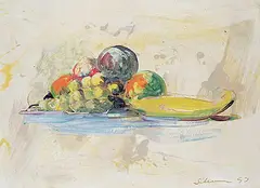 Tony Scherman, Untitled - Still Life, 1993, encaustic on paper