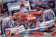Armin Flossdorf, Ferrari, For the Love of Speed, 2012, acrylic on canvas