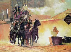 Xu Xuechu, Untitled - Wells Fargo Express, oil canvas