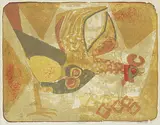 Maxwell Bennett Bates, Angry Cock #2/7, 1957, colour lithograph on paper