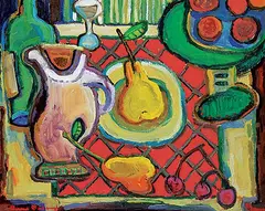 Pierre Bedard, Pire en Dessert, acrylic on wood board