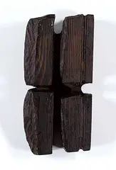 Robert De Castro, Untitled - Abstract Quarters, stained wood carving