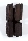 Robert De Castro, Untitled - Abstract Quarters, stained wood carving