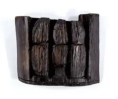 Robert De Castro, Untitled - Abstract Trio, stained wood carving