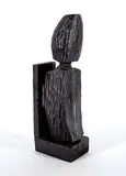 Robert De Castro, Untitled - Abstract Torso, stained wood carving