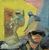 Stefanie Denz, Breaking and Entering, 2006, oil on wood panel