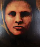 Greg Edmonson, Head XXXV, 35, 1993, acrylic and mixed media on canvas