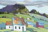 Vladimir Horik, Baie St.Paul, 1981, oil on wood board