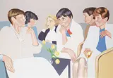 Janet Beatrice Marsh, Untitled - The Women Gathering, acrylic on cardboard