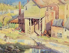 Bernard Middleton, East Calgary, watercolour on paper