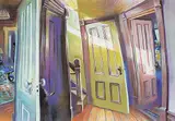 Brad Pasutti, Untitled - Many Doors, 1993, pastel on paper