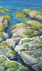 Rene Thibault, At Southey Point, watercolour on paper
