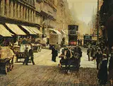Alan Wylie, Saltmarket, oil on wood board