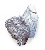 Al Stinson - Heritage Calgary, Bison Head from Centre Street Bridge, 1983, cast concrete