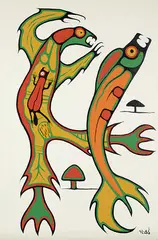 Samuel Ash, Untitled - Fighting Spirits, acrylic on paper board