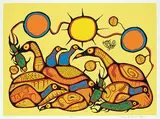 Norval Morrisseau, Spiritual Feast #435/750, colour silkscreen on paper