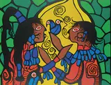 Norval Morrisseau, Untitled - Colourful Conversation