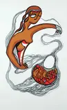 Daphne Odjig, Medicine Dream #A/P, 1974, colour silkscreen on paper