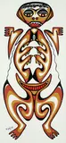 Daphne Odjig, Untitled - Frog Spirit, colour silkscreen on paper