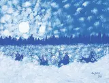 Jim Poitras, Untitled - Journey, 2019, acrylic on paper