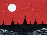 Jim Poitras, Untitled - Winter Night, 2019, acrylic on paper