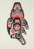 Bill Reid, Haida Dogfish #160/450, 1972, colour silkscreen on paper