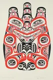 Bill Reid, Haida Grizzly [Bear] #119/600, 1973, colour silkscreen on paper