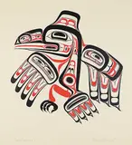 Bill Reid, Haida Raven #156/450, 1972, colour silkscreen on paper
