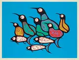 Roy Thomas, Loons Fishing #64/99, colour silkscreen on paper