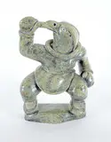 Kiugak Ashoona, Transforming Shaman, 1998, light green stone carving