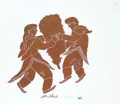 Noah Echalook, Stretching the Skin #20/30, 1972, stonecut on paper