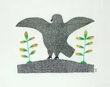 Kingmeata Etidlooie, Kakuluarak #42/50, 1978, stonecut and colour stencil on paper