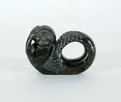Nuveeya Ipellie, Untitled - Sedna, green stone carving