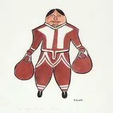 Helen Kalvak, Kidnapper #23/50, 1973, colour stonecut on paper
