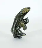 Moses Kelly, Untitled - Dancing Bear, green and brown stone carving