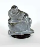 Ananagi Amamartua Lukasi, Untitled - Getting Camp Ready, grey stone carving