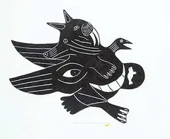 Henry Napartuk, Study/Composition #22/32, 1972, stonecut on paper