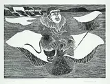 Mary K. Okheena, Outside Naoyat #18/50, 1991, relief print on paper