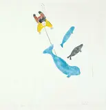 Tommy Nuvaqirq, Lou #5/47, 1972, colour stencil on paper