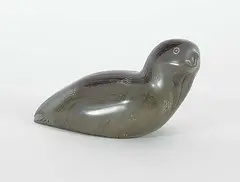 Jacob Oppak, Untitled - Resting Bird, grey stone carving
