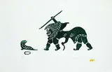 Tivi Paningajak, Transformation II #24/24, 1972, stonecut on paper