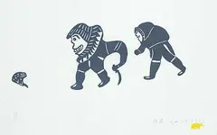 Tivi Paningajak, Transformation I #23/24, 1972, stonecut on paper