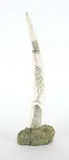 Niyekak Quimmapiq, Untitled - Artic Adventure, 1980, scrimshaw bone and stone carving