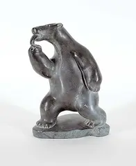 Moses Qumak, Untitled - Bear Lick, 1978, black stone carving