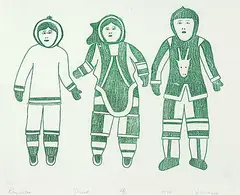 Jamasie Teevee, Playmates #28/50, 1970, etching on paper