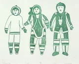 Jamasie Teevee, Playmates #28/50, 1970, etching on paper